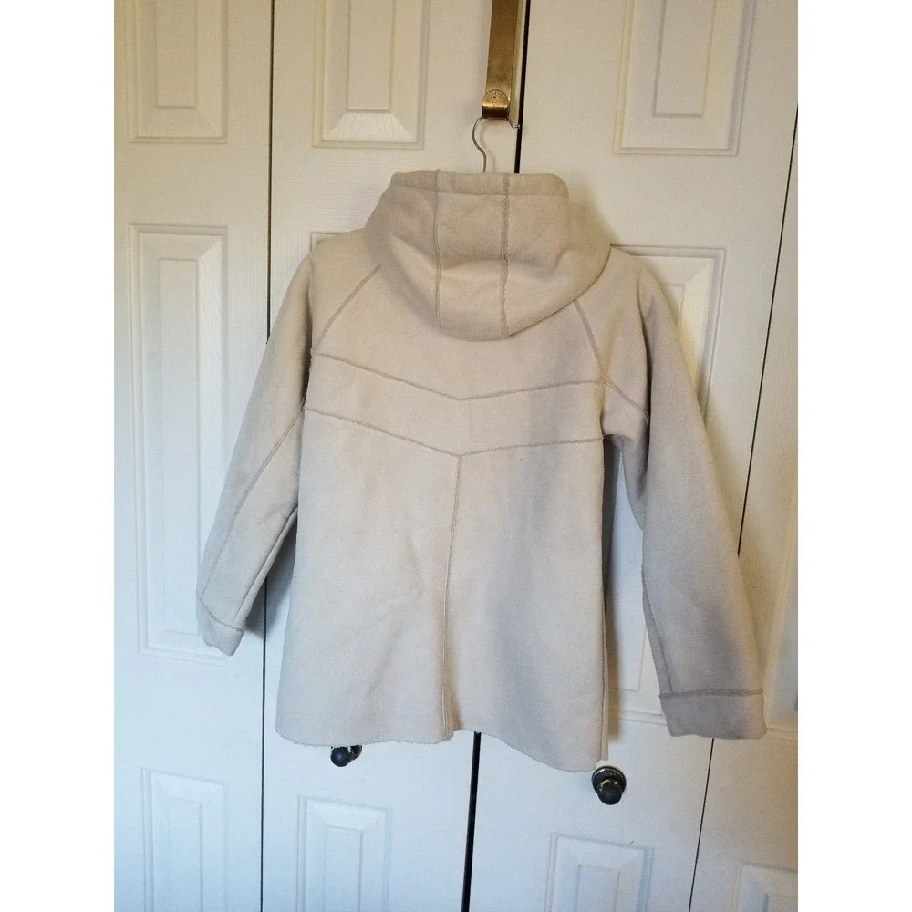 Zara kids sherpa shearling beige cream hooded coat jacket 12 - Picture 2 of 5